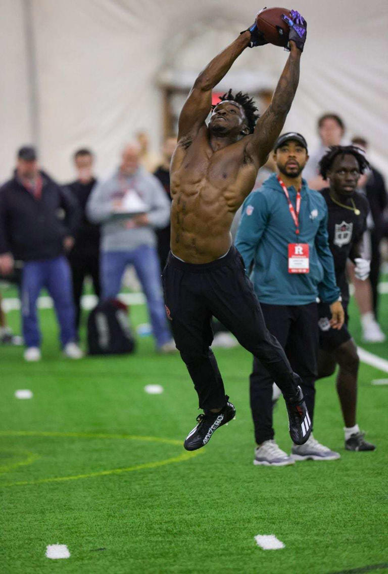 Rutgers Pro Day 2024 full results How rising star Max Melton, other