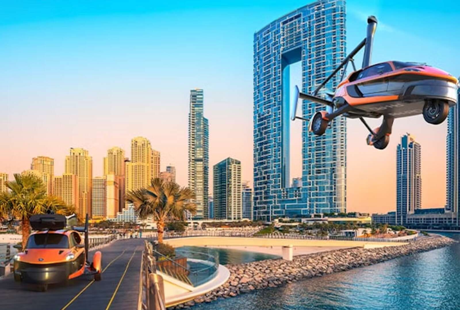 dubai: over 100 flying cars to take residents from door to door cutting travel time