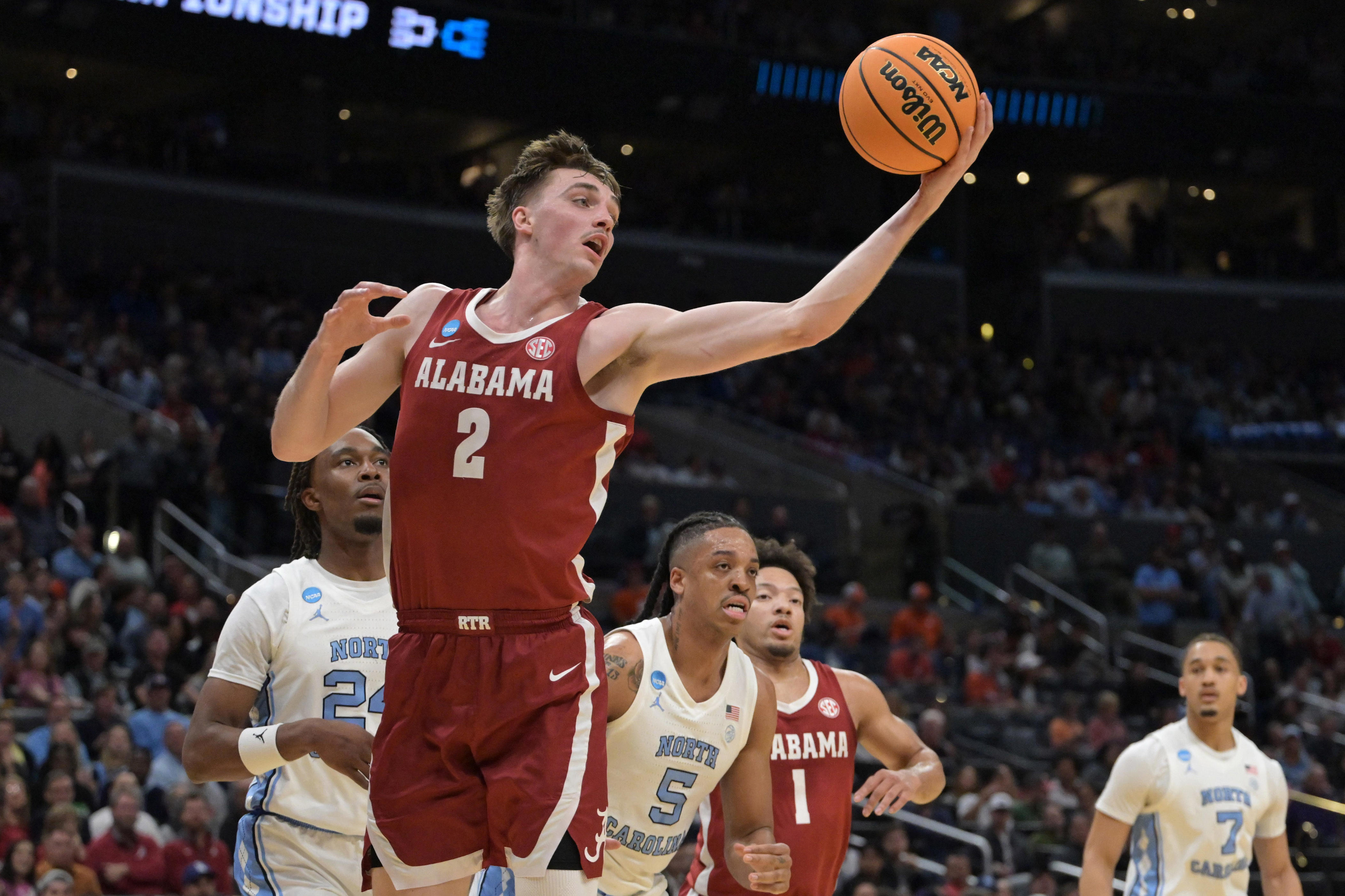 Grant Nelson Block Caps Off Alabama March Madness Win Vs UNC Basketball ...