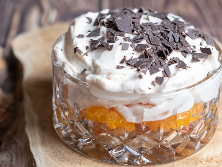 dessert mit löffelbiskuit & mandarine: last-minute-nachtisch