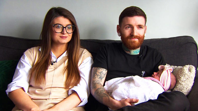 Proud parents Shelby Lomax and Reese Burns say their family is now complete with baby Casaiya