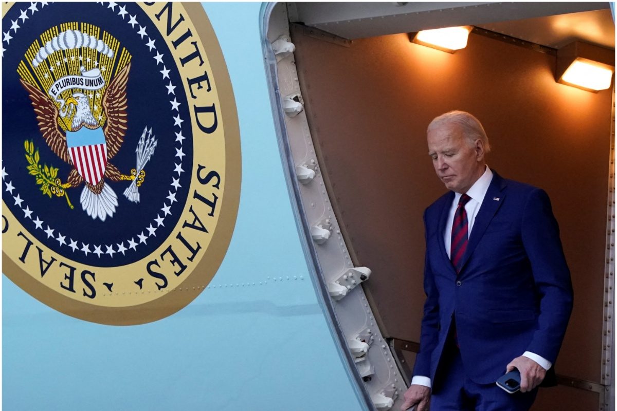 ‘don’t sit by the door’: us prez biden quips when asked about his air force one made by mishap-ridden boeing