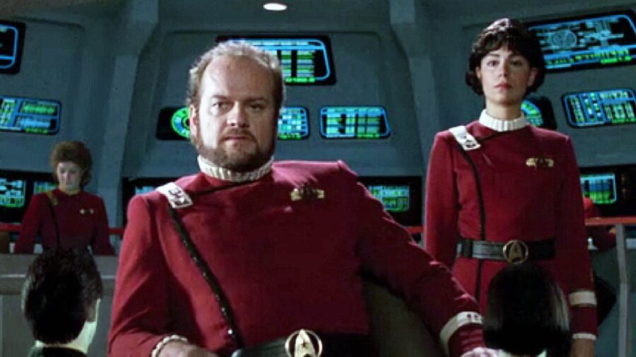 <p>As the crew begins to suspect what is going on, they are able to send a simple message through time to the android Data. The message helps him break the time loop by trying a different strategy to avoid collision with an older Starfleet vessel stuck in the same temporal distortion. That vessel was captained by Frasier’s Kelsey Grammer, presumably because he heard those time loop blues calling with some tossed salads and scrambled memories.</p>