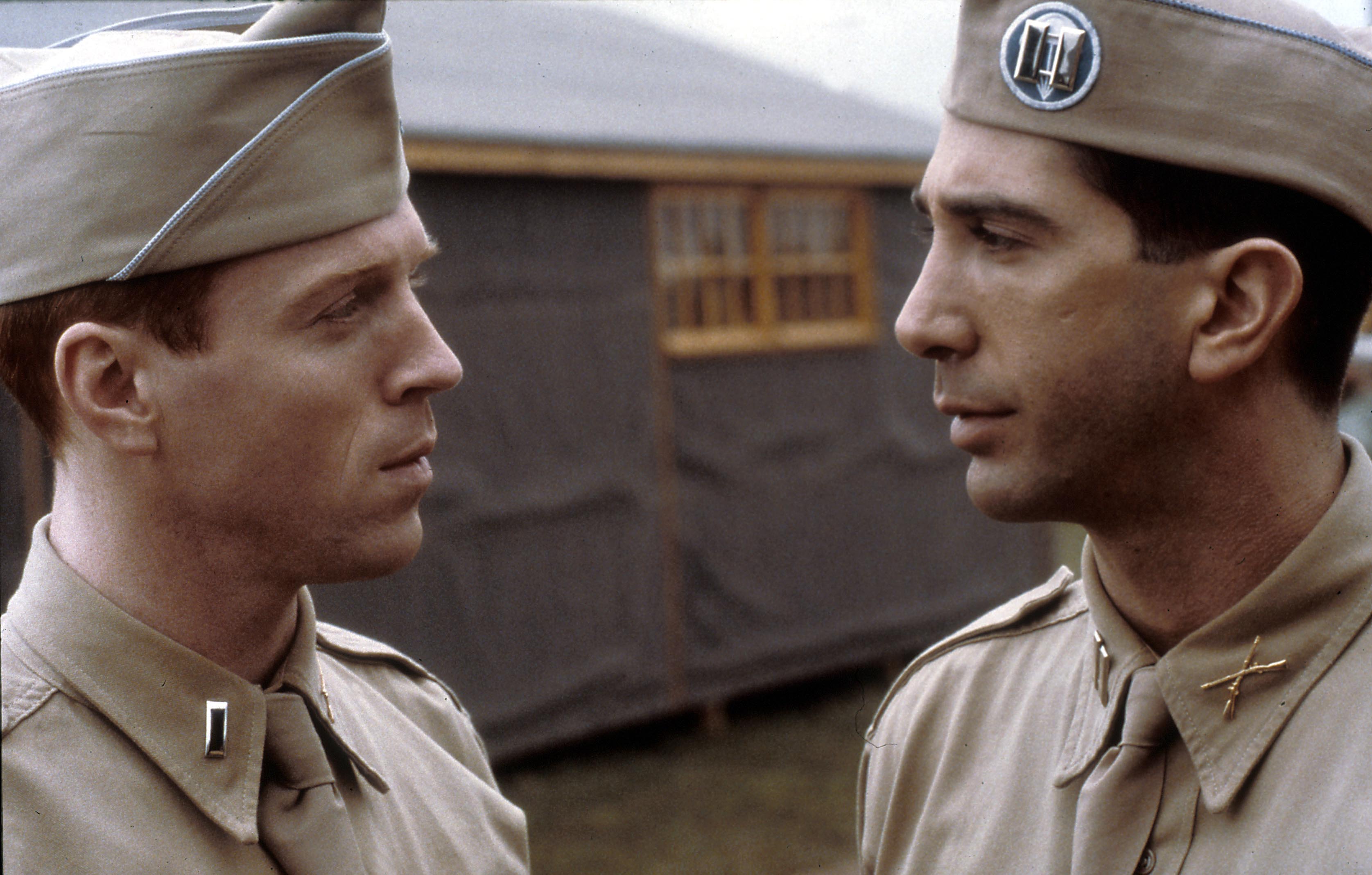 <p>The 10-part 2001 miniseries "Band of Brothers" -- which centers around the U.S. Army 101st Airborne Division during WWII -- featured an incredible cast including Damian Lewis and David Schwimmer (pictured), Michael Fassbender, Ron Livingston, Donnie Wahlberg and Neal McDonough. </p><p>The HBO project, which was produced by Tom Hanks and Steven Spielberg and served as the first a trio of war projects (that also include 2010's "The Pacific" and <a href="https://www.wonderwall.com/celebrity/photos/official-first-look-at-masters-of-the-air-the-best-pictures-831283.gallery">2024's "Masters of the Air"</a>) won six Emmys including outstanding miniseries and scored another 13 nominations.</p>