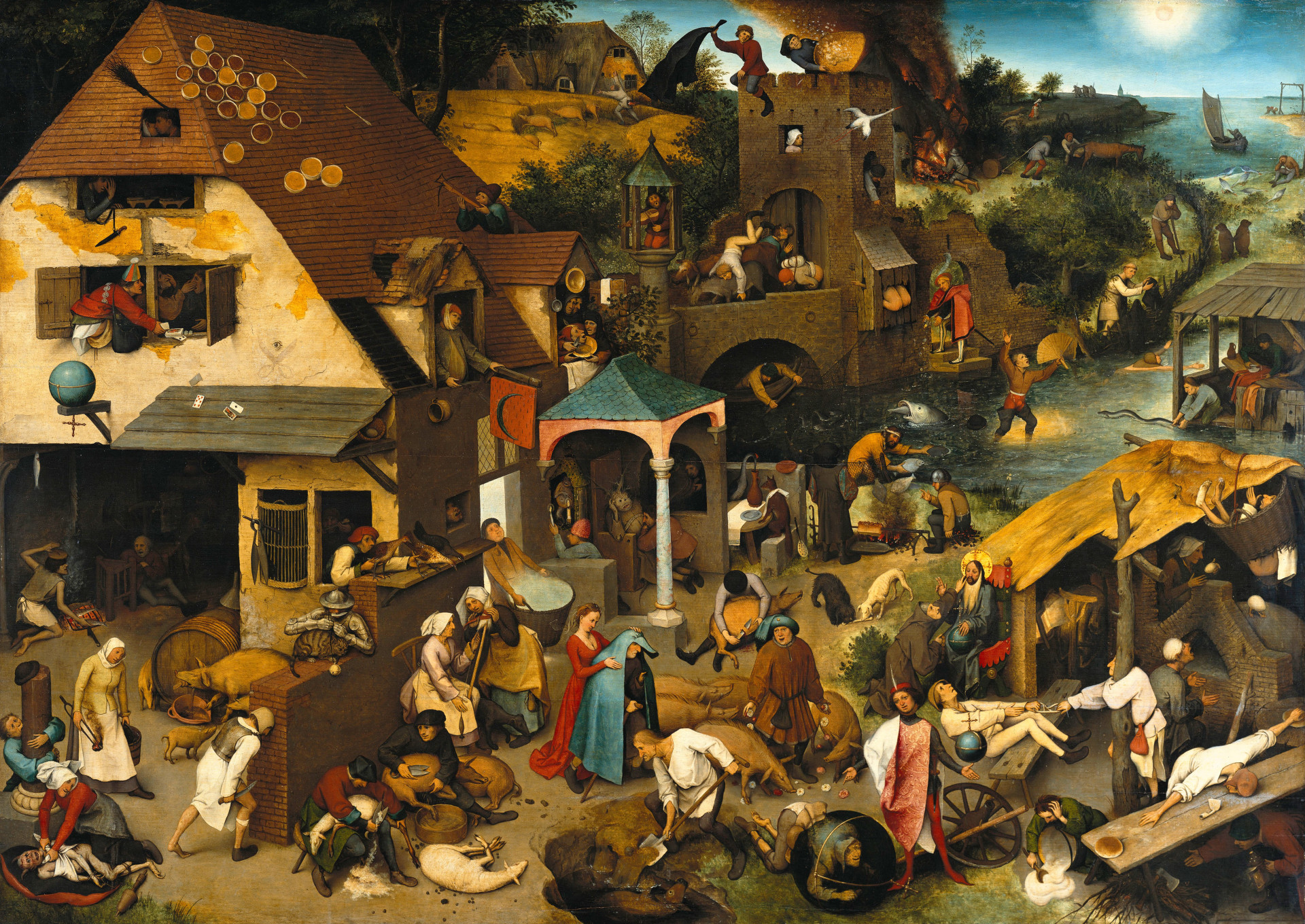 <p>Pieter Bruegel's artwork created in 1559 depicts numerous proverbs and is approximated to encompass roughly 100 of them.</p><p>You may also like:<a href="https://www.starsinsider.com/n/288152?utm_source=msn.com&utm_medium=display&utm_campaign=referral_description&utm_content=622678v1en-en"> 58 things you cannot do while pregnant</a></p>