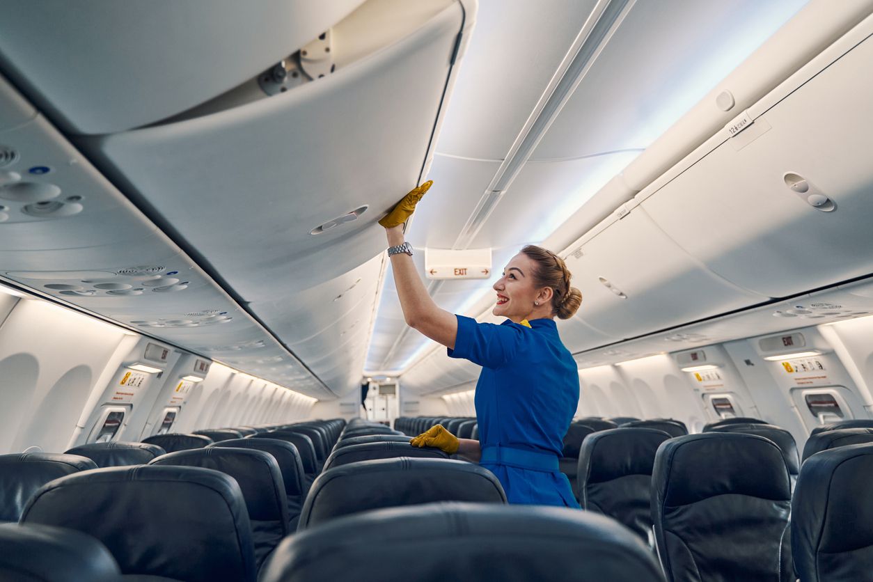 <p>Median Pay: $63,760 per year</p><p>Job Growth Outlook: 11%</p><p>Job Description: Assist passengers and respond to safety issues and emergencies.</p><p>Requirements: High school diploma or equivalent and certification from the Federal Aviation Administration</p><p>Duties:</p><ul><li>Navigate safety issues</li><li>Serve food and beverages</li><li>Assist with putting away luggage</li></ul>