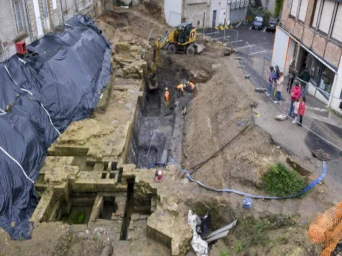 14th-century fortified castle unearthed beneath this french hotel by archaeologists.
