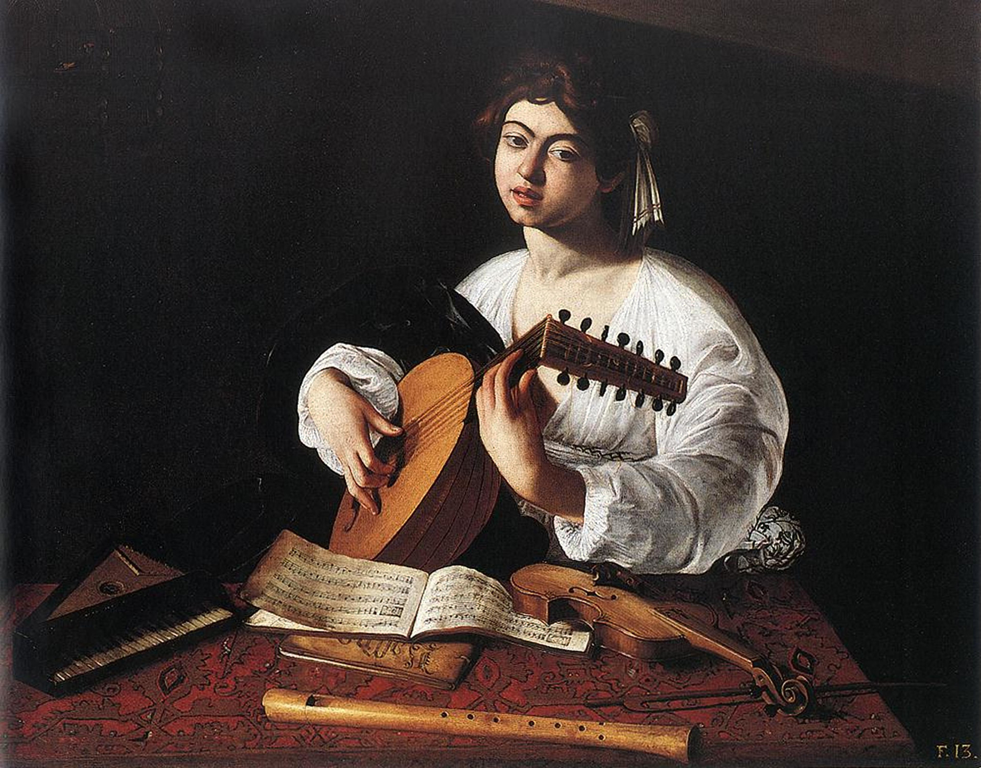 <p>For a prolonged period, it was believed that the individual in this Caravaggio artwork represented a female. It wasn't until the early 20th century that art critics comprehended that it portrays a youthful male engaging in the masculine activity of playing a lute. This perception was influenced by the contemporary societal views on the instrument's association with masculinity.</p>