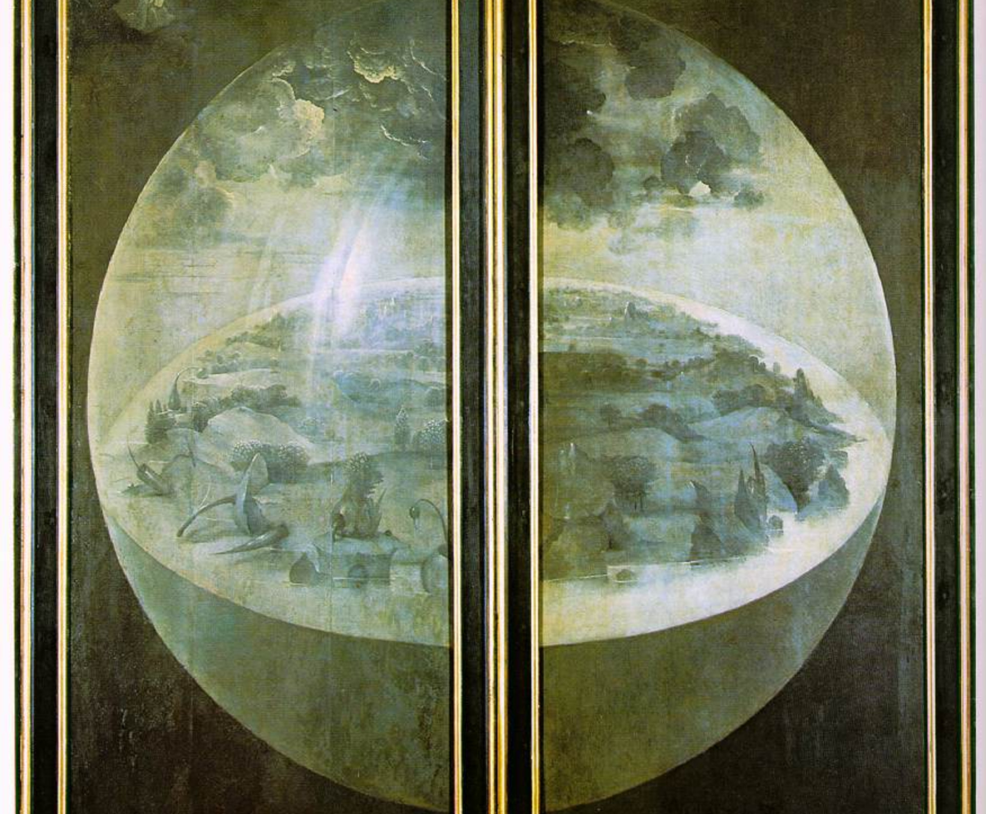 <p>It is speculated that Bosch's intention behind using external panels for the artwork was to create a self-contained and interactive experience. The painting, resembling an egg, is meant to be cracked and uncracked whenever someone engages with it.</p>