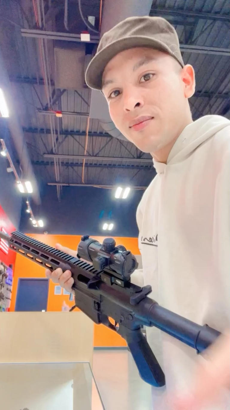 Leonel Moreno holds up a firearm Leonel Moreno/Instagram
