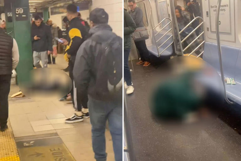 Straphanger drags ‘body’ off NYC subway in wild video — to help get ...