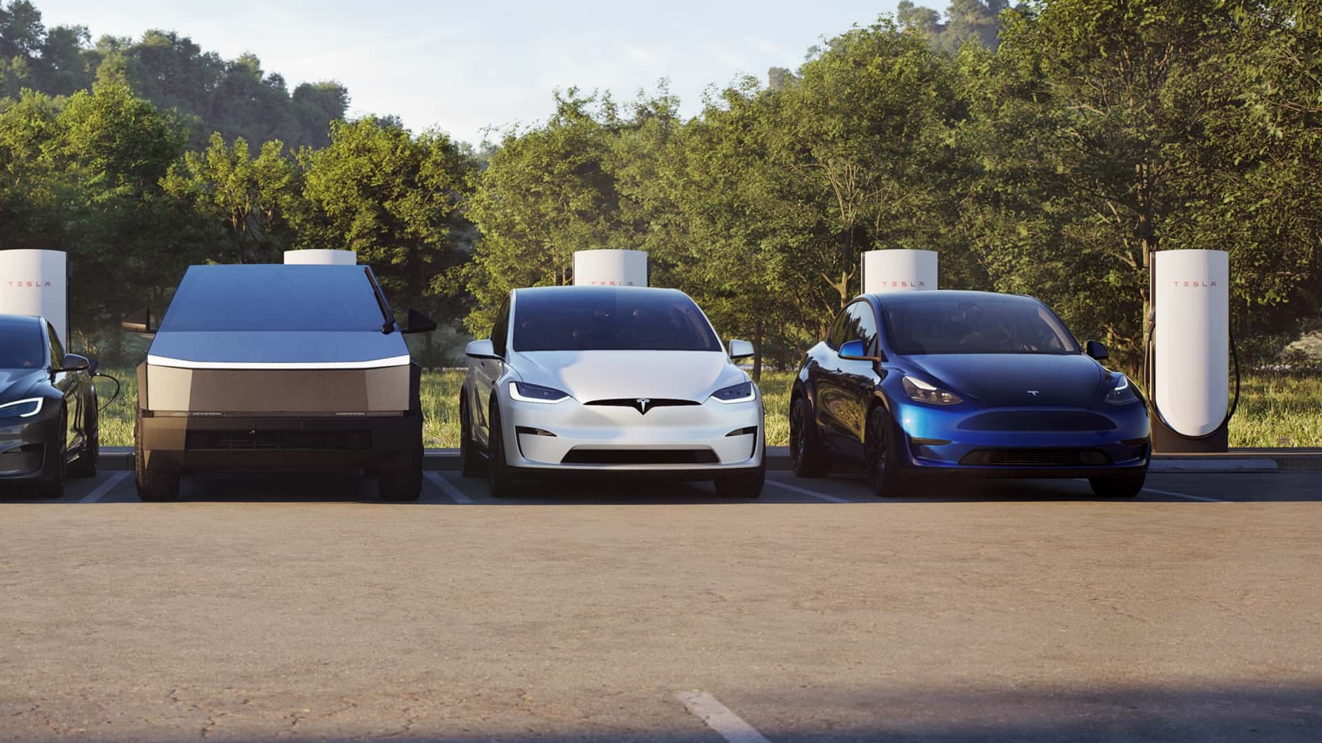 tesla's new largest supercharger will have 200 stalls