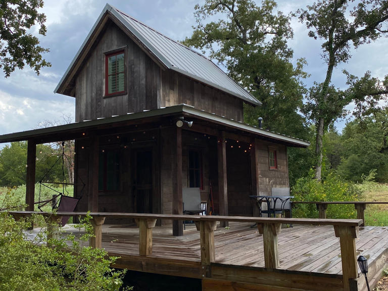 Mckean Matson built a 350-square-foot tiny home in her parents' backyard. Courtesy of Mckean Matson