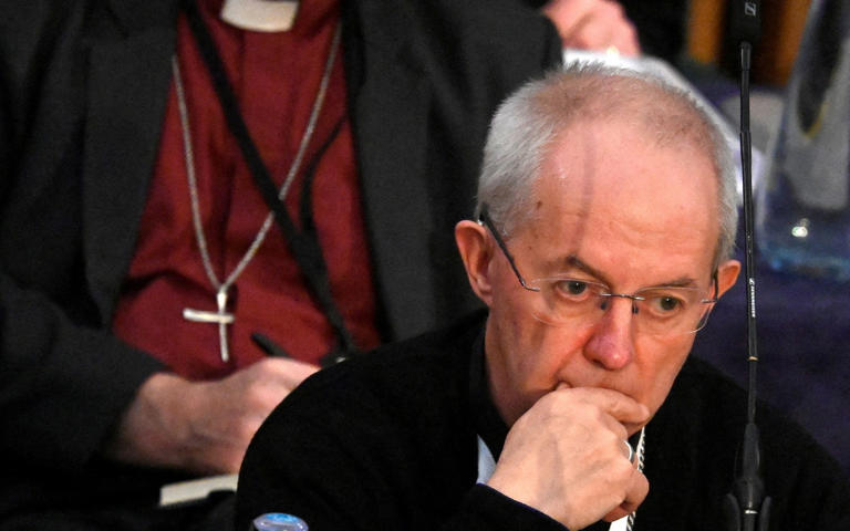 Some Telegraph readers say Justin Welby, the Archbishop of Canterbury, must take responsibility for the current crisis in the Anglican Church - Toby Melville/Reuters