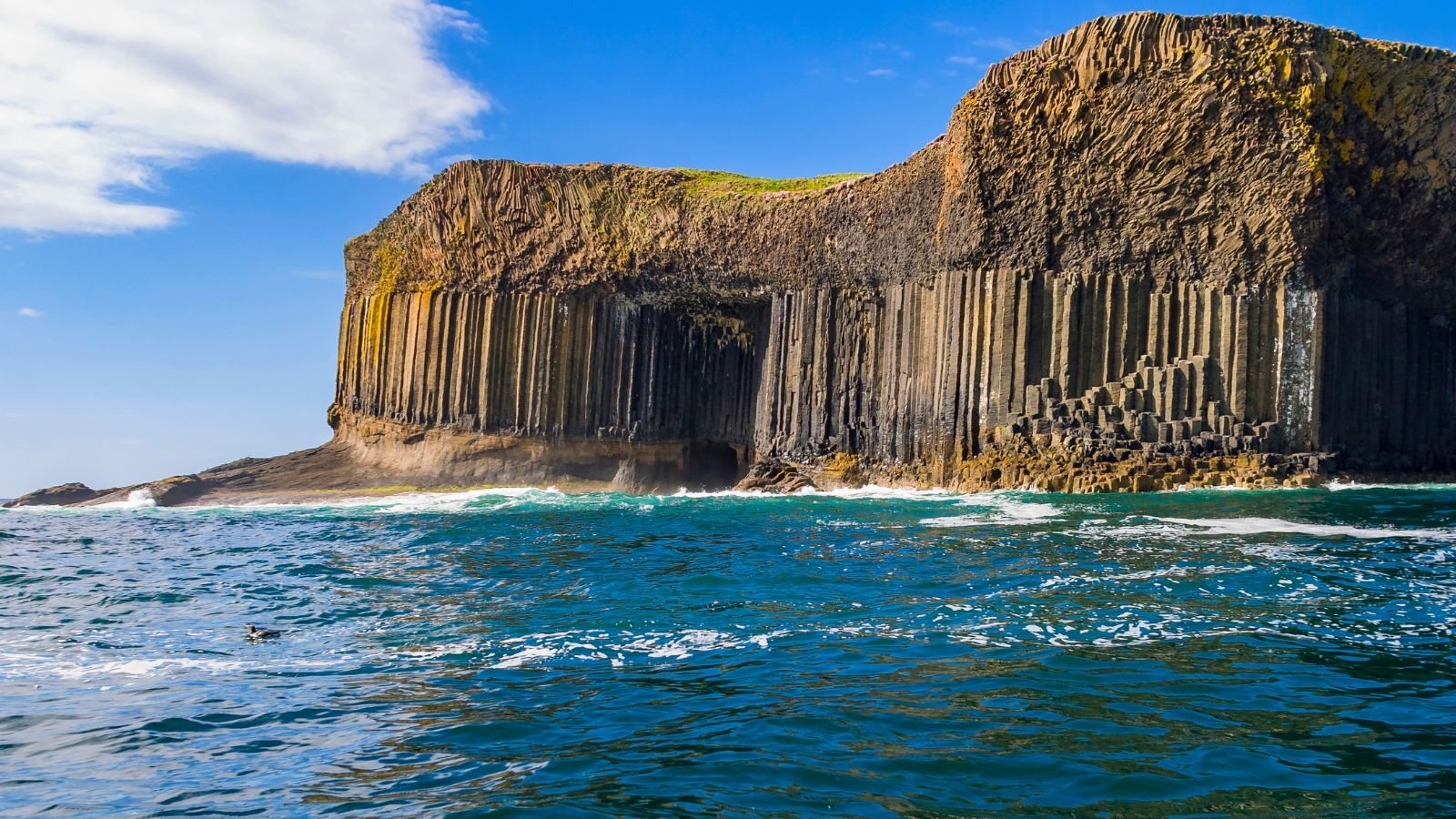 <p>The Fingal’s Cave is an uninhabited island that hides among the cliffs and rock structures on Scotland’s West Coast. The hexagonal pillars inside the cave flank its walls. When the wind blows, it creates haunting music inside. <a href="https://www.heraldscotland.com/news/23571592.fingals-cave-named-popular-hidden-gem-world/" rel="noopener">It is the most popular hidden gem in the world. </a></p>