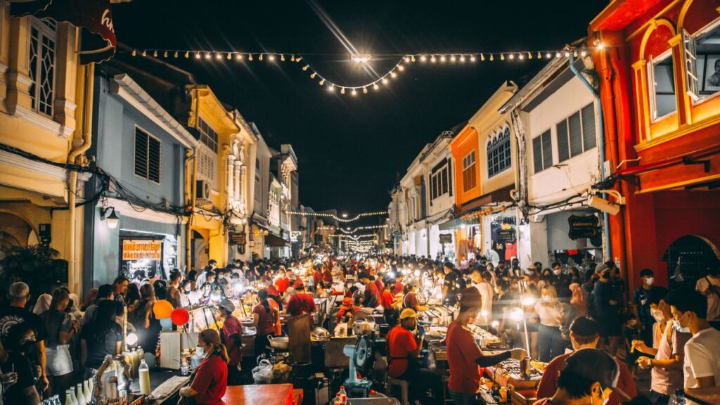 <p>Explore Phuket's atmospheric night markets for a taste of local culture. There are markets everywhere, from Patong to Kata, but the Naka Market is a must-visit. It's packed with stalls selling everything from street food to souvenirs.</p><p>Check out the Phuket Walking Street Market in Old Town for a laid-back vibe. Live music and cultural performances make it a great spot to chill and soak in the local atmosphere.</p>
