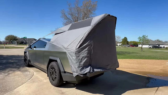 tesla’s cybertruck tent was awful but this pop top looks great