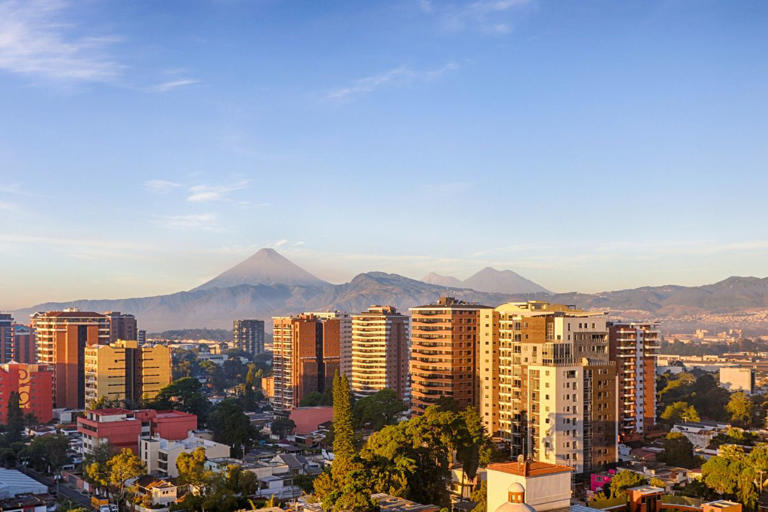 panorama of Guatemala City at sunrise