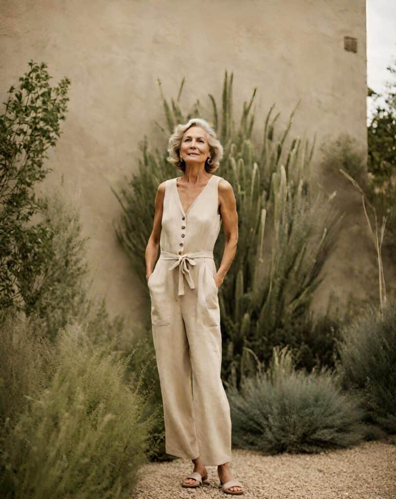 <p>Jumpsuits are very easy to wear and pack, which also makes them great for traveling. For women over 60, go for neutral tones and lightweight fabric materials for superior comfort.</p>