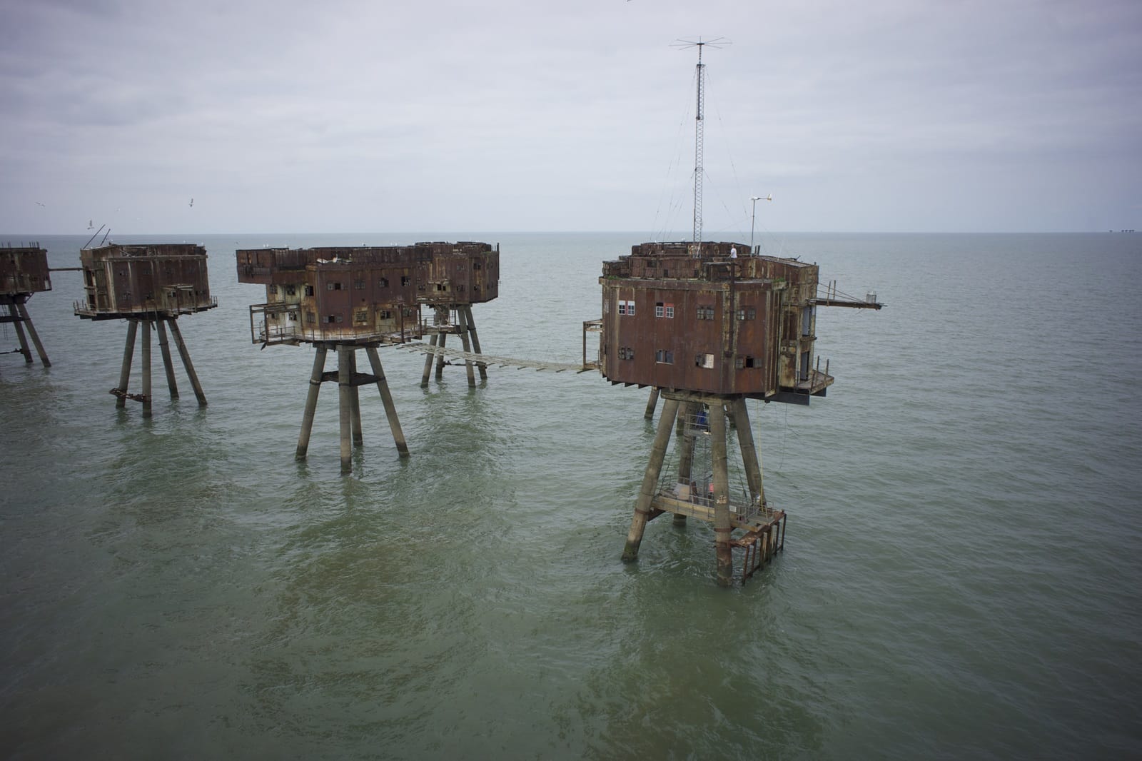 Image Credit: Shutterstock / The Drone Company <p><strong>6. The Maunsell Sea Forts</strong></p> <p>These wartime relics in the Thames Estuary are less “guardians of the sea” and more “tetanus shot waiting to happen.” They’re a renovation project for those who like their history with a side of danger.</p>