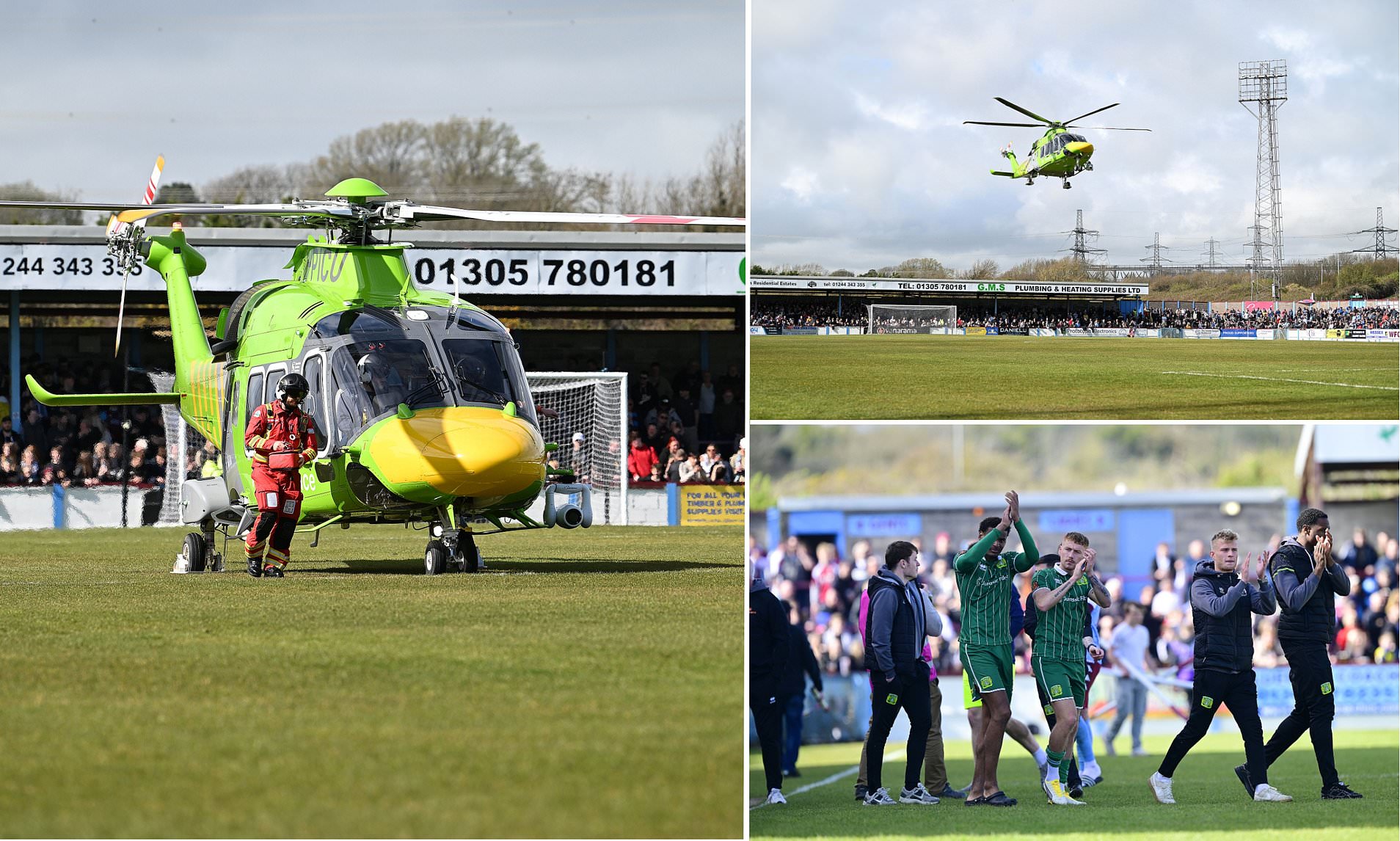 Non-league Derby Abandoned After Helicopter Lands On The Pitch