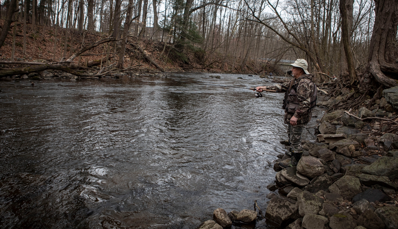 Fisherman cast their lines on the first official day of trout season