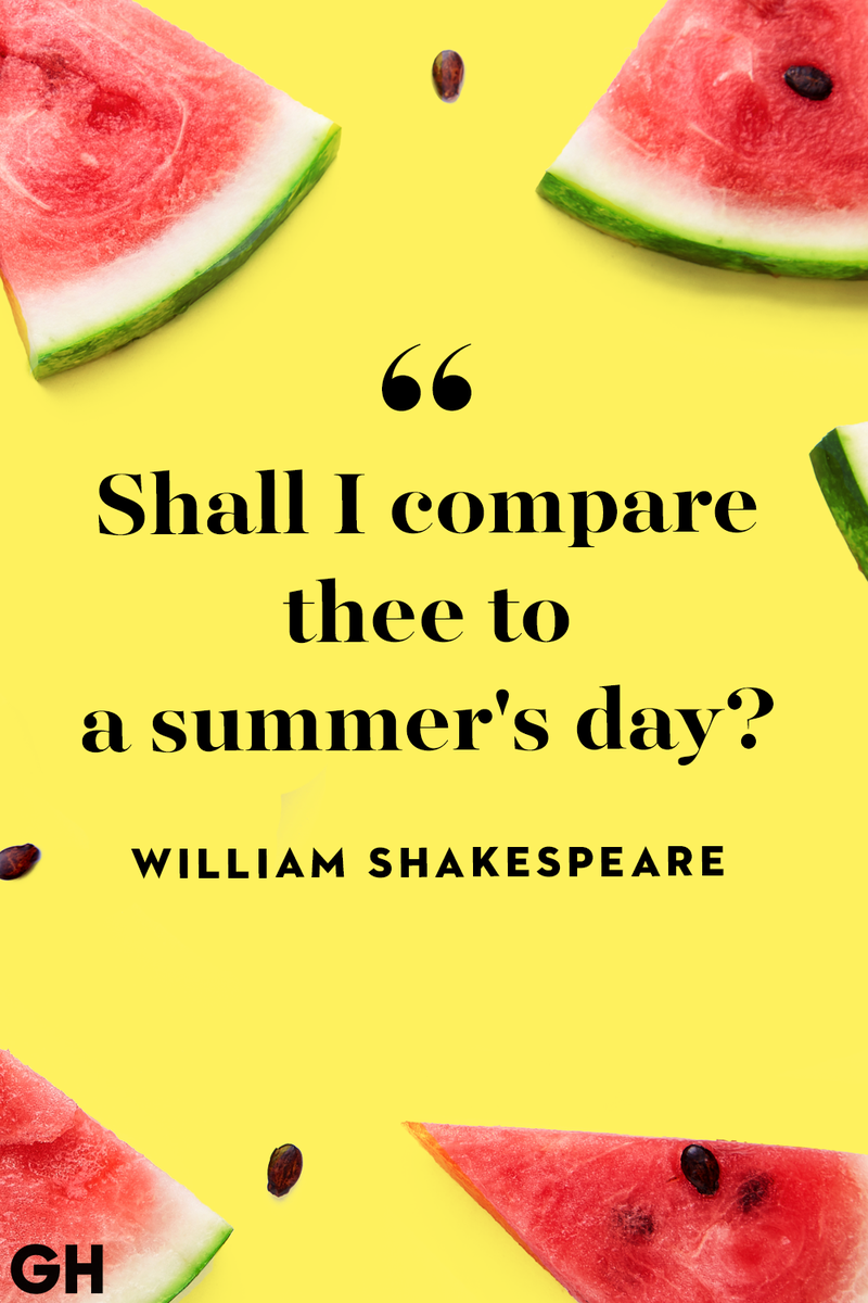 <p>Shall I compare thee to a summer's day?</p>