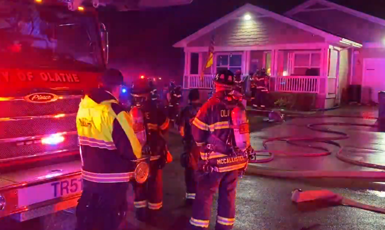 Kitchen fire at Olathe home sends man to the hospital with injuries