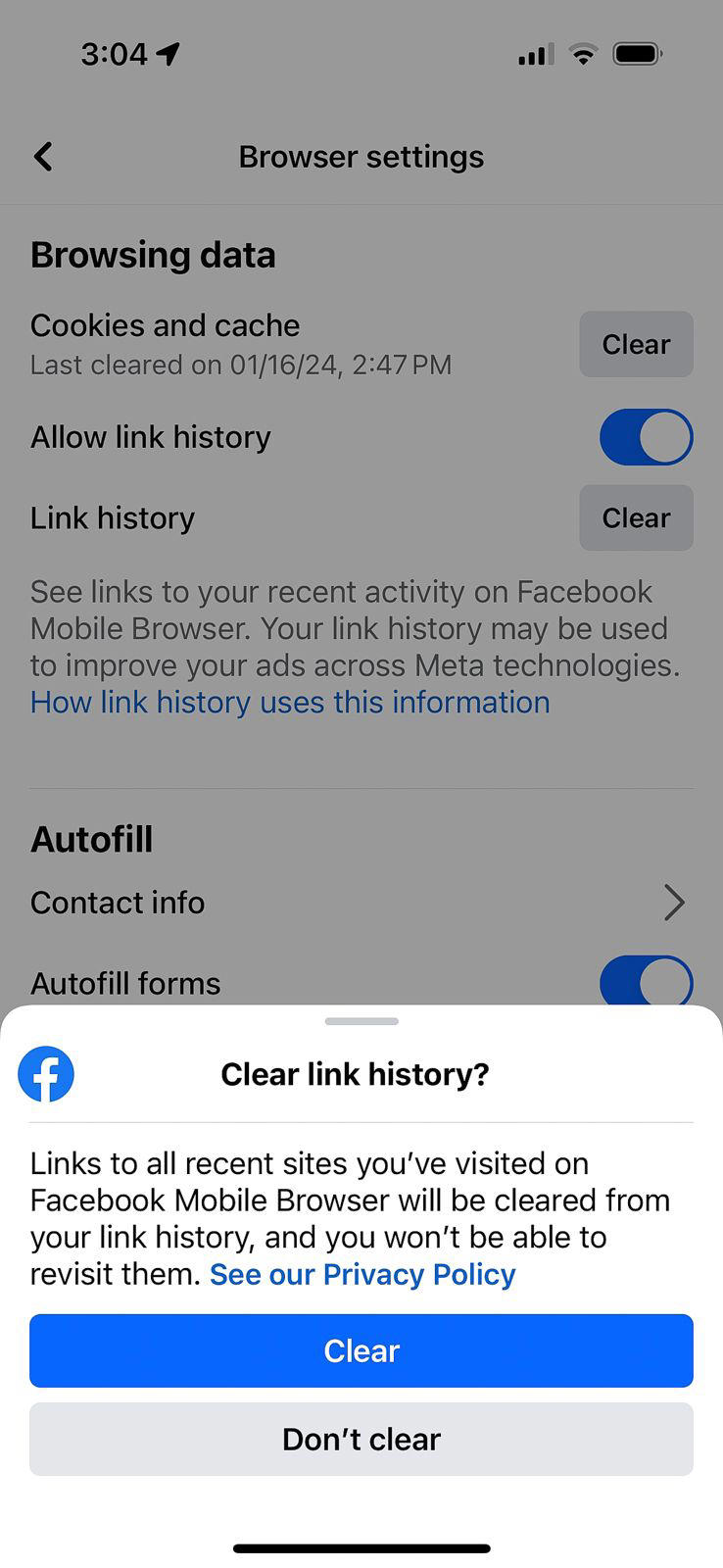 How To Check Facebook Browser History