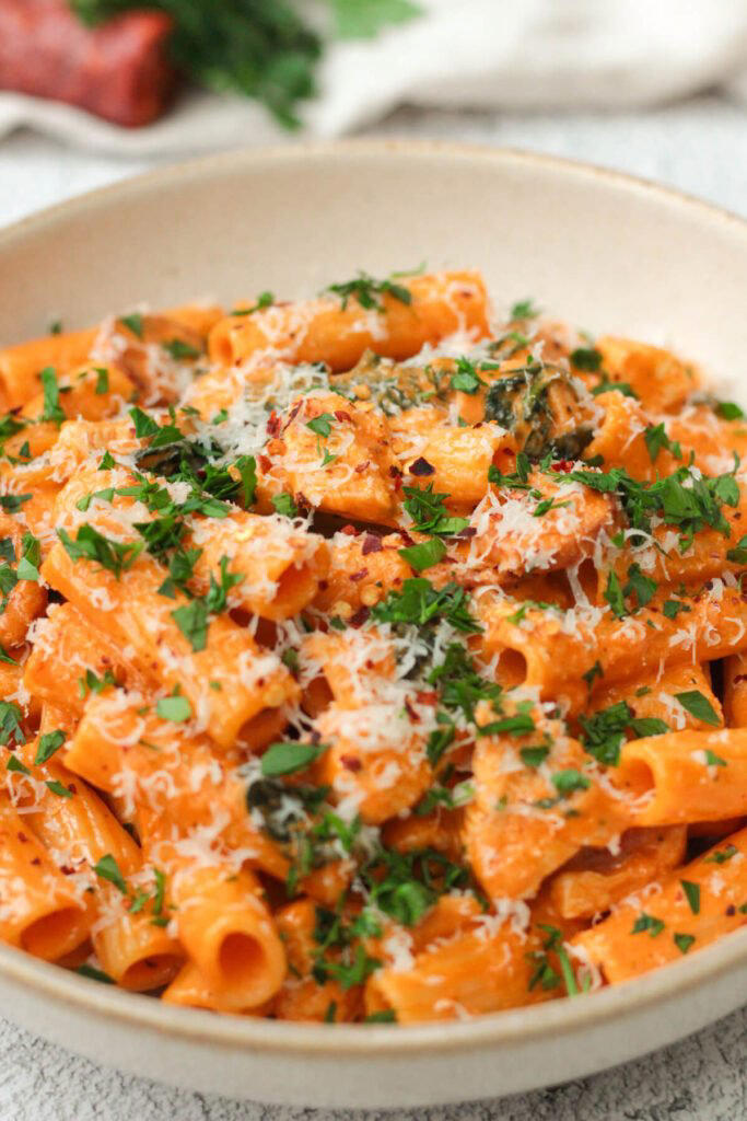 Creamy Chicken Chorizo Pasta