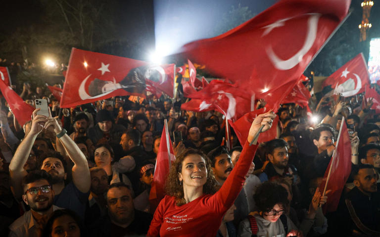 Secular victory: Turkey's opposition celebrating its win in Istanbul - Getty