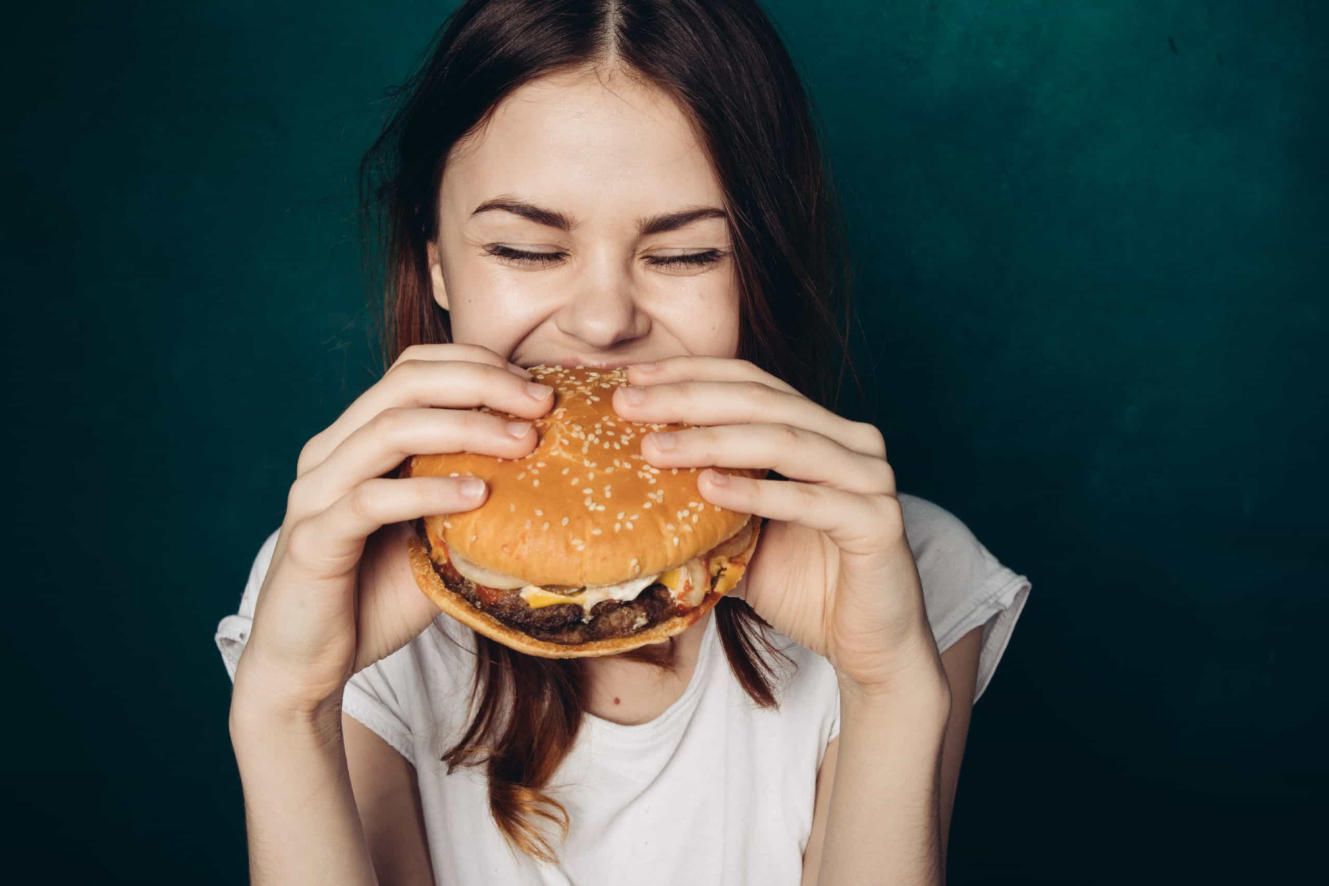 <p>Not only will you eat faster, but you will eat more, as your brain will not have enough time to release leptin, a hormone that signals that you’re full.</p>