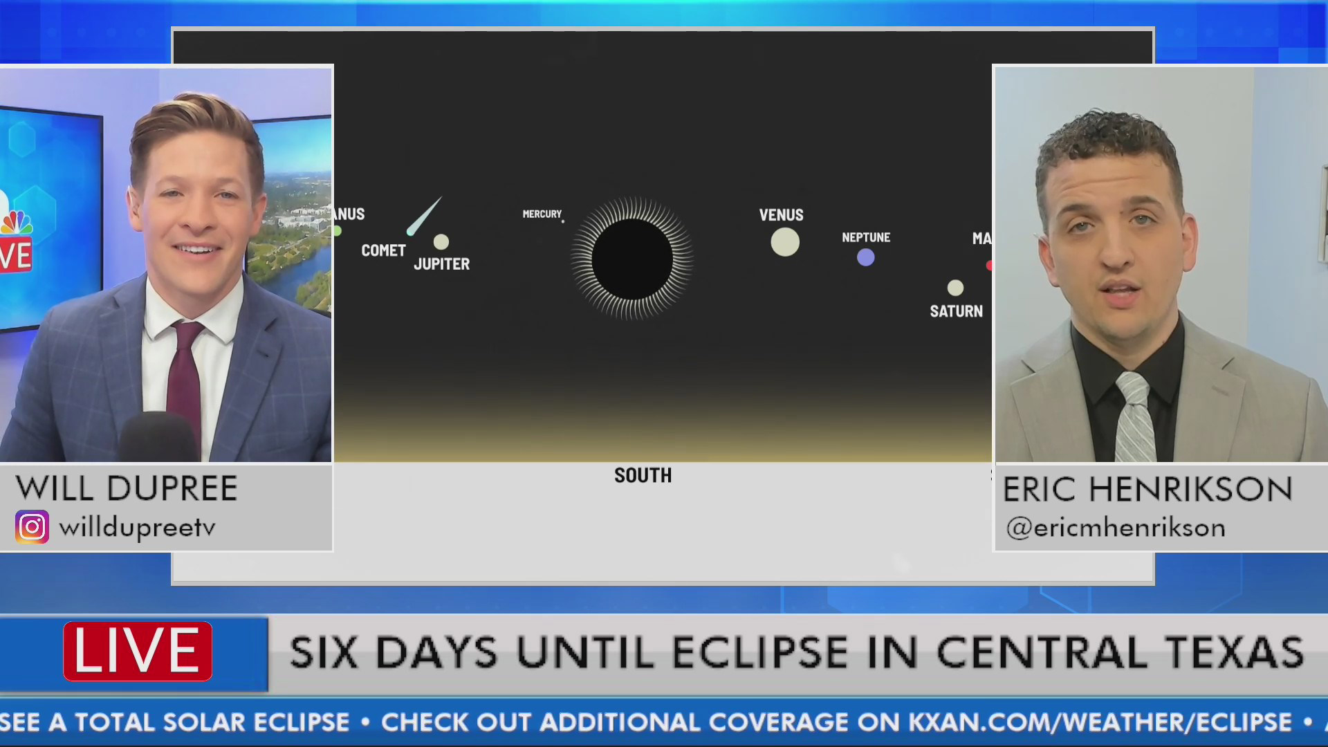 Six days until total solar eclipse in Central Texas