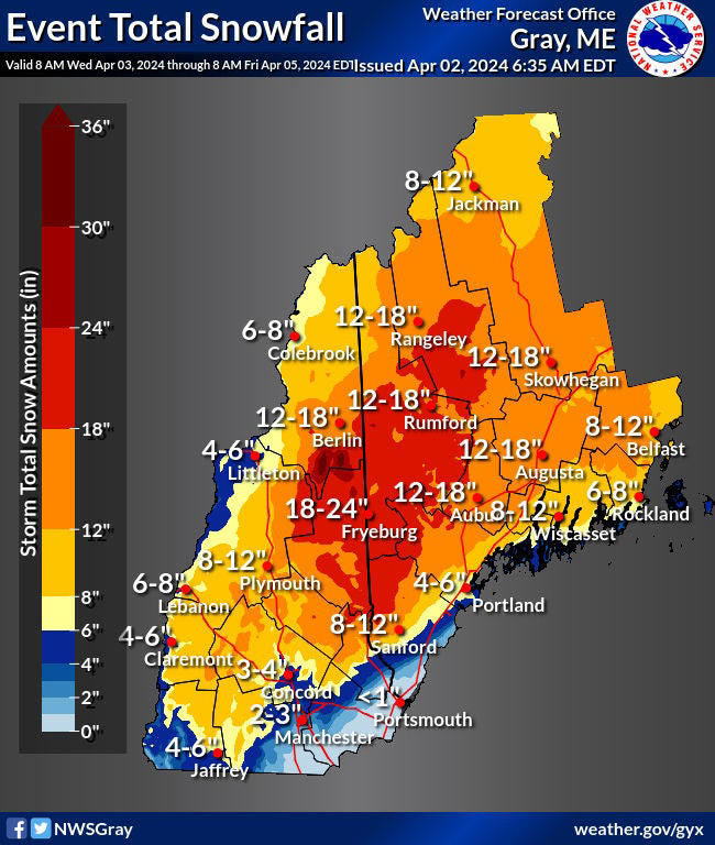 4 maps showing how much snow New England will get from this week’s nor ...