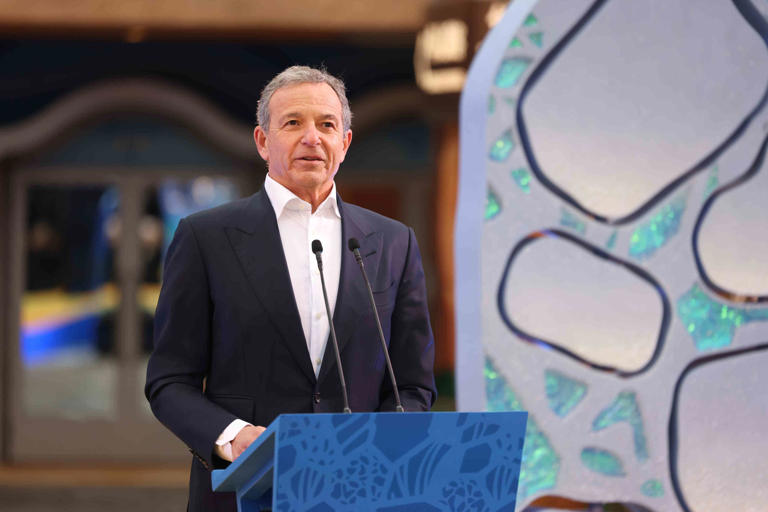 VCG / Getty Images Disney CEO Bob Iger speaks during the grand opening ceremony of Shanghai Disney Resort's Zootopia-themed attraction on December 19, 2023 in Shanghai, China.