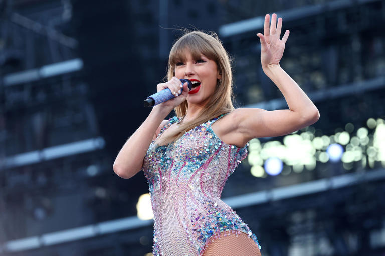 Taylor Swift performs at Melbourne Cricket Ground on February 16, 2024 in Melbourne, Australia. The singer-songwriter is now a billionaire.