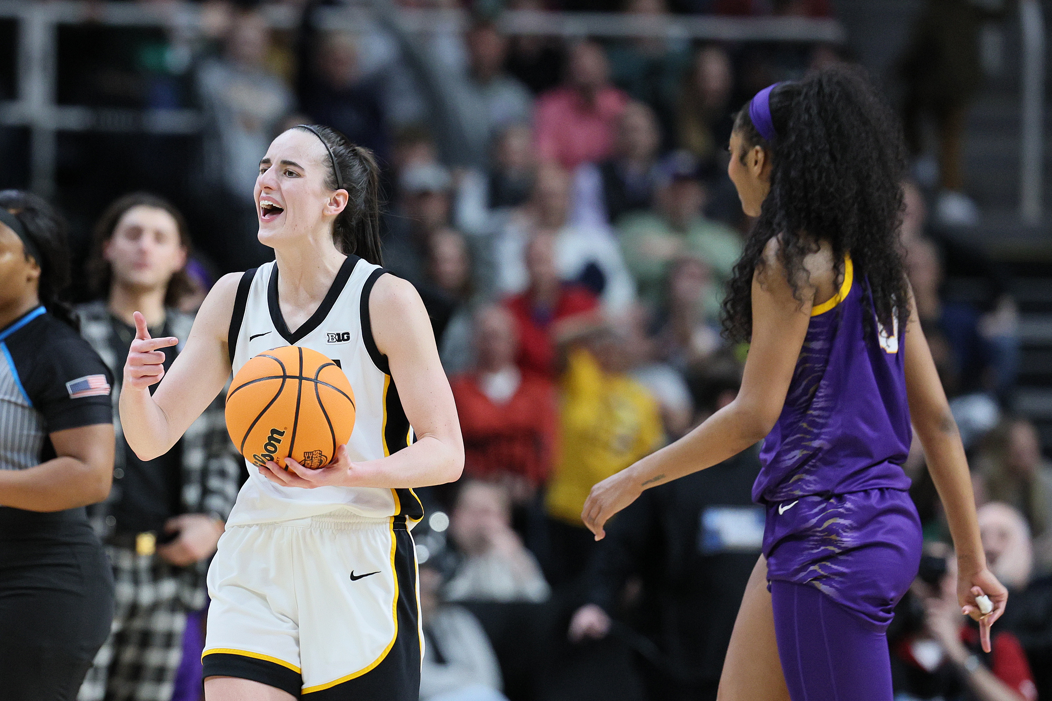 LSU's Angel Reese Shares Moving Moment With Iowa Rival Caitlin Clark ...