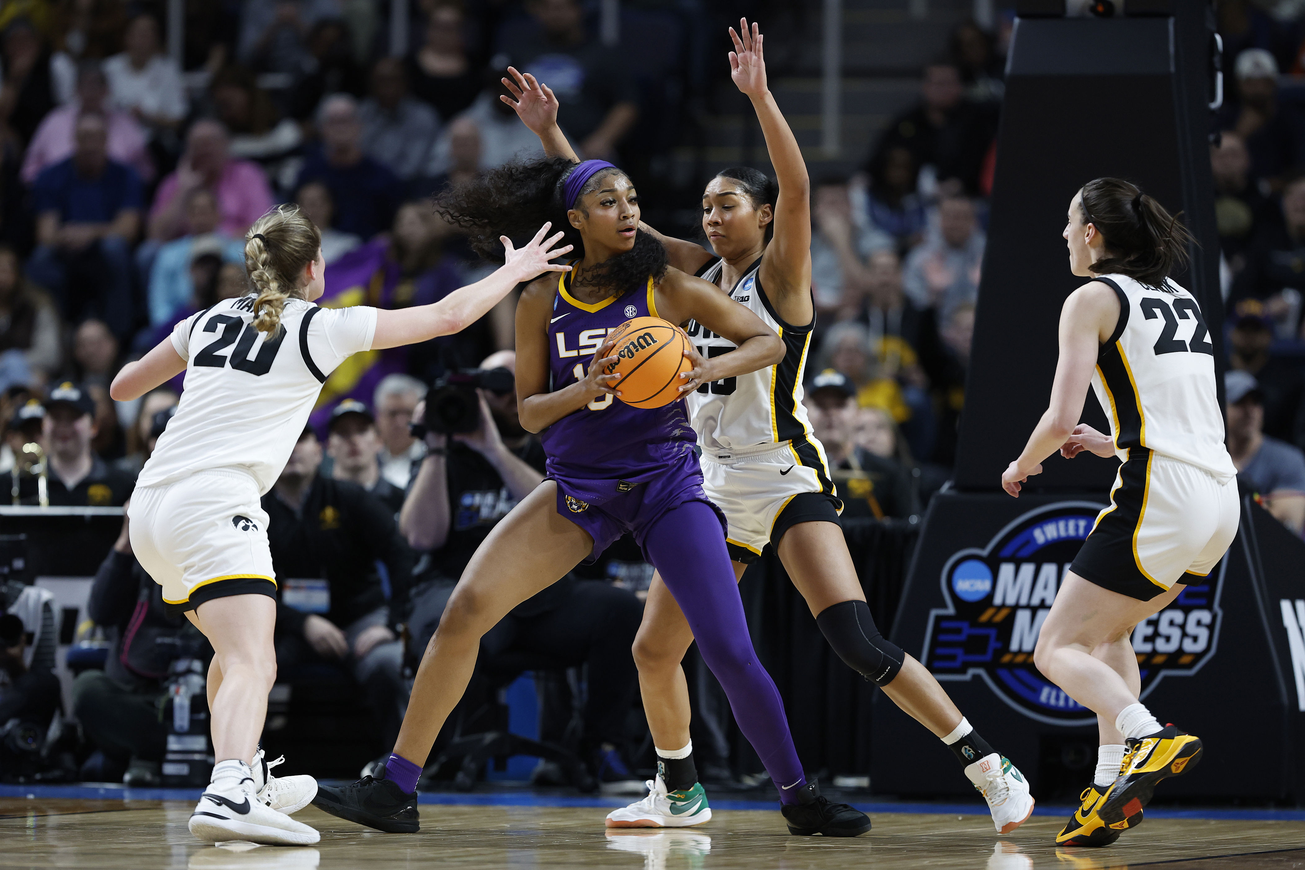 LSU's Angel Reese Shares Moving Moment With Iowa Rival Caitlin Clark ...