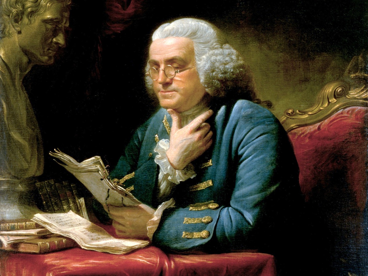 <p>As a teen, Benjamin Franklin tried going vegetarian not because of a love for animals but rather, it had economic advantages. In one of his writings, Franklin recalls coming across a text by Thomas Tryon, which historians assume to be <i>The Way to Health, Wealth, and Happiness</i>. In it, Tryon recommends a vegetarian diet and Franklin was determined to stick with it.</p> <p>During this time, his brother put him up with another family, who found Franklin's new diet inconvenient. Franklin moved out on his own and found that by abstaining from meat, he had more money for books and was more clear-minded at work.</p>