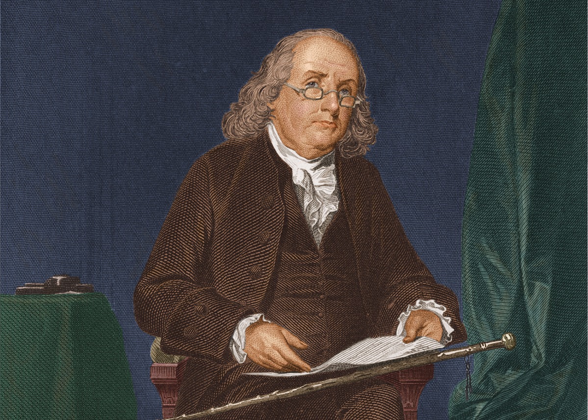 <p>While living abroad as U.S. Ambassador to France, Franklin noticed how the academic circles he was mingling with were pretentious and concerned with trivial matters. In order to express his vulgar side, Franklin wrote an essay that proposed finding a solution to the odor that accompanies flatulence. </p> <p>He noticed that many were restricting themselves from letting one pass, just to avoid embarrassment. The essay was never published but sent to his friend, Welsh philosopher Richard Price. Franklin suggested conducting tests of farting and developing a drug that can be taken with food so that farting wouldn't be as offensive as it was. </p>