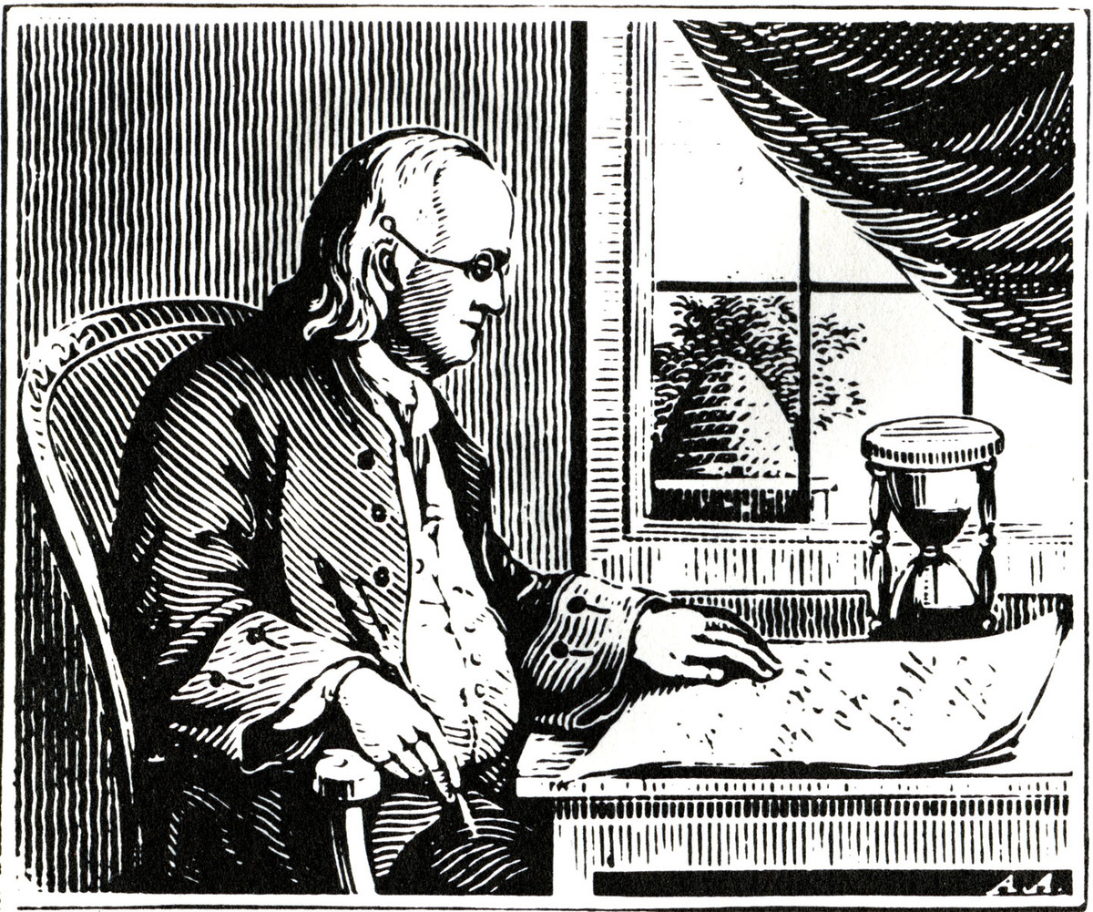 <p>While working in Boston as his older brother's apprentice, 16-year-old Benjamin Franklin began secretly submitting essays to his brother's weekly paper called <i>The New England Courant</i>. Franklin submitted these essays under the pseudonym "Silence Dogood," acting as a fictitious widow who wrote about fashion, marriage, women's rights, and religion. </p> <p>The Mrs. Dogood articles became a hit and she even began receiving marriage proposals. It wasn't long before Franklin had to reveal that he was Silence Dogood and his brother wasn't very happy about it. Sick of being an apprentice, Franklin quit and moved to Philadelphia. </p>