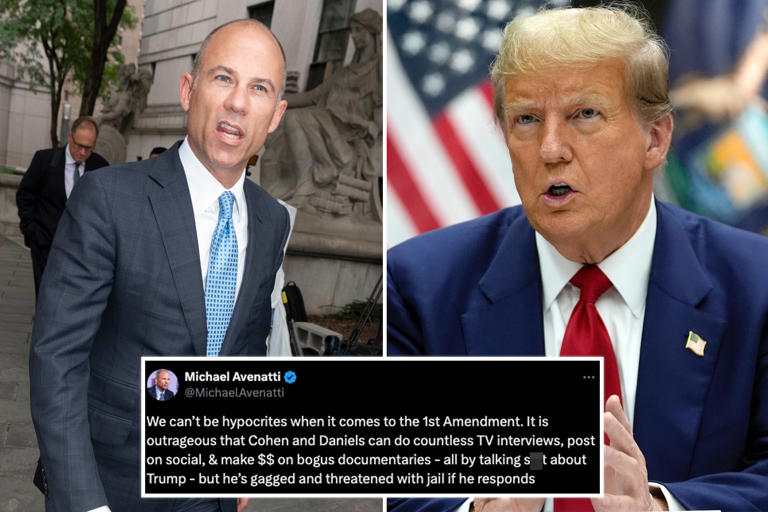 Michael Avenatti – who is incarcerated in a federal prison – tweets support for Trump’s free speech after gag order 