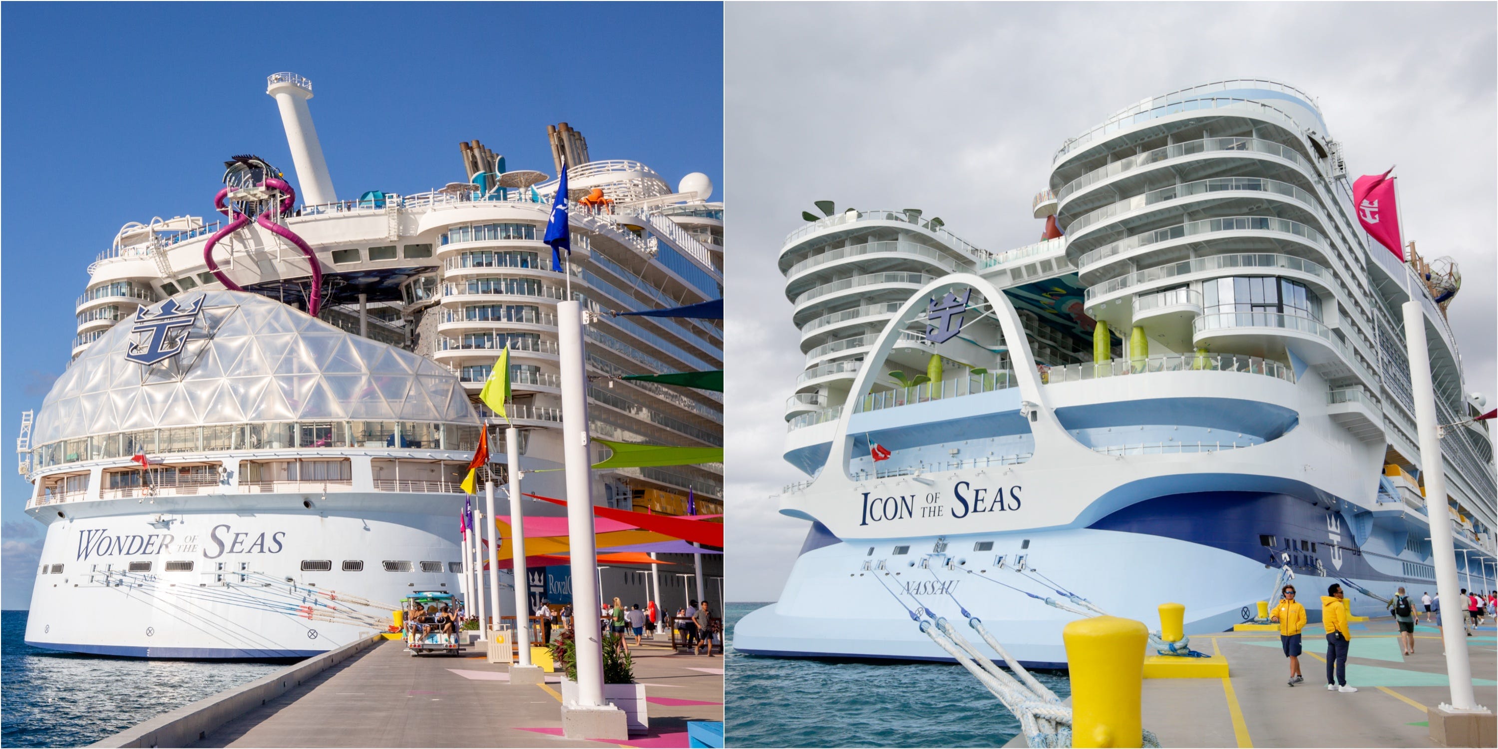 <p>In 2024, Wonder of the Seas is scheduled for year-round sailings from Port Canaveral to the Caribbean and <a href="https://www.businessinsider.com/royal-caribbean-perfect-day-cococay-new-adult-only-area-review-2024-2">Royal Caribbean's private island, Perfect Day at CocoCay</a>, starting at $700 per person.</p><p>Icon of the Seas is spending its first year in service operating nearly identical itineraries but from Miami instead. The <a href="https://www.businessinsider.com/royal-caribbean-icon-of-the-seas-trip-price-expensive-2023-11">cheapest 2024 option</a> is $1,786 per person.</p><p>That's a difference of more than $125 per person per day.</p><p>"Bookings and pricing for Icon of the Seas can only be described as 'iconic,'" Naftali Holtz, the CFO of Royal Caribbean Group, told analysts in February.</p>