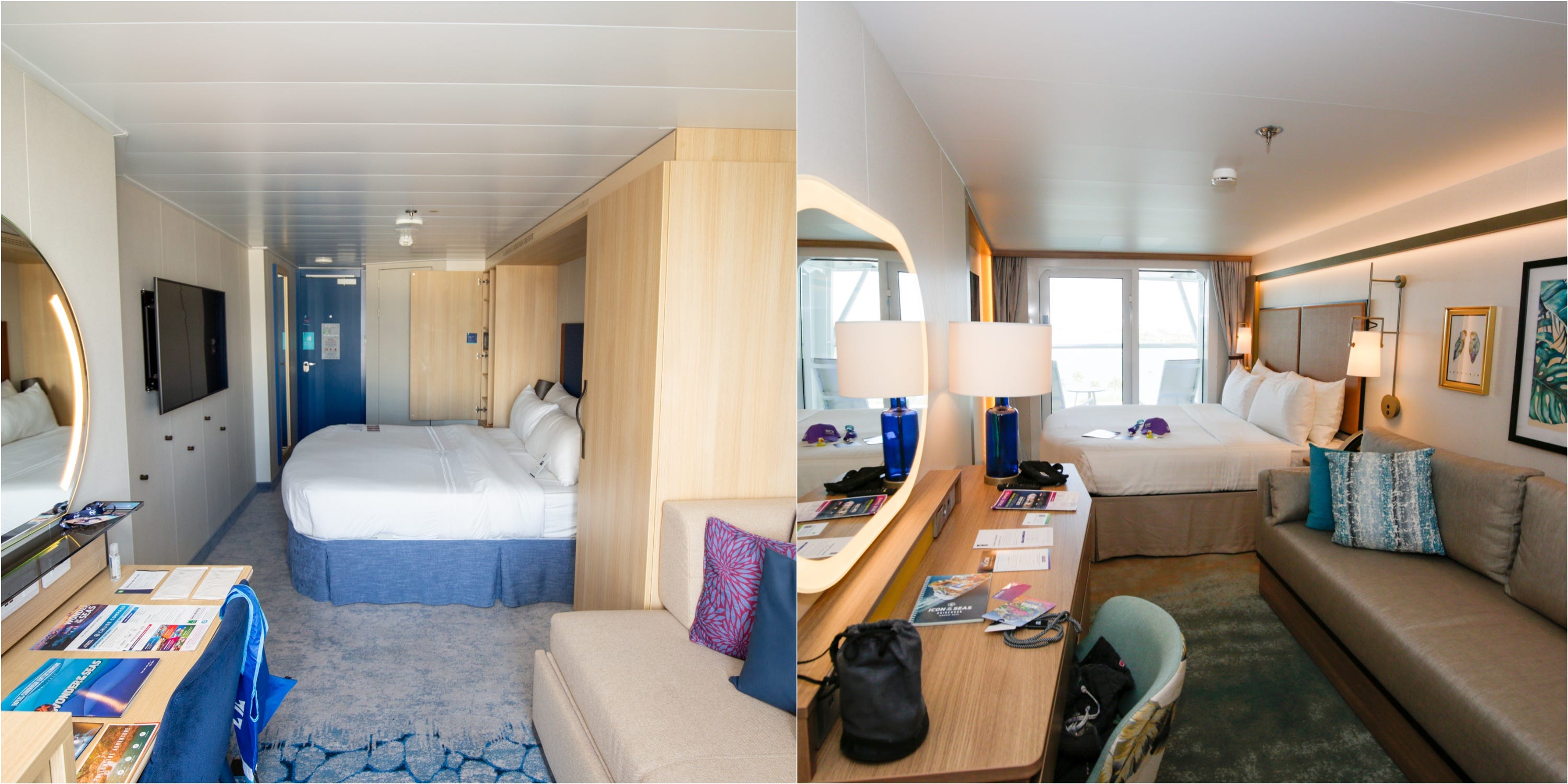 <p>My <a href="https://www.businessinsider.com/review-stateroom-royal-caribbean-wonder-of-the-seas-cruise-2022-12">Wonder of the Seas' cabin</a> was 20 square-feet smaller than the one on Icon. But my bathroom on the latter was <a href="https://www.businessinsider.com/royal-caribbean-icon-of-the-seas-cruise-cabin-review-photos-2024-2">so tiny,</a> I accidentally elbowed the walls at almost every turn.</p><p>Sailing on the world's largest cruise ship doesn't mean you'll have the world's largest cabin after all.</p>