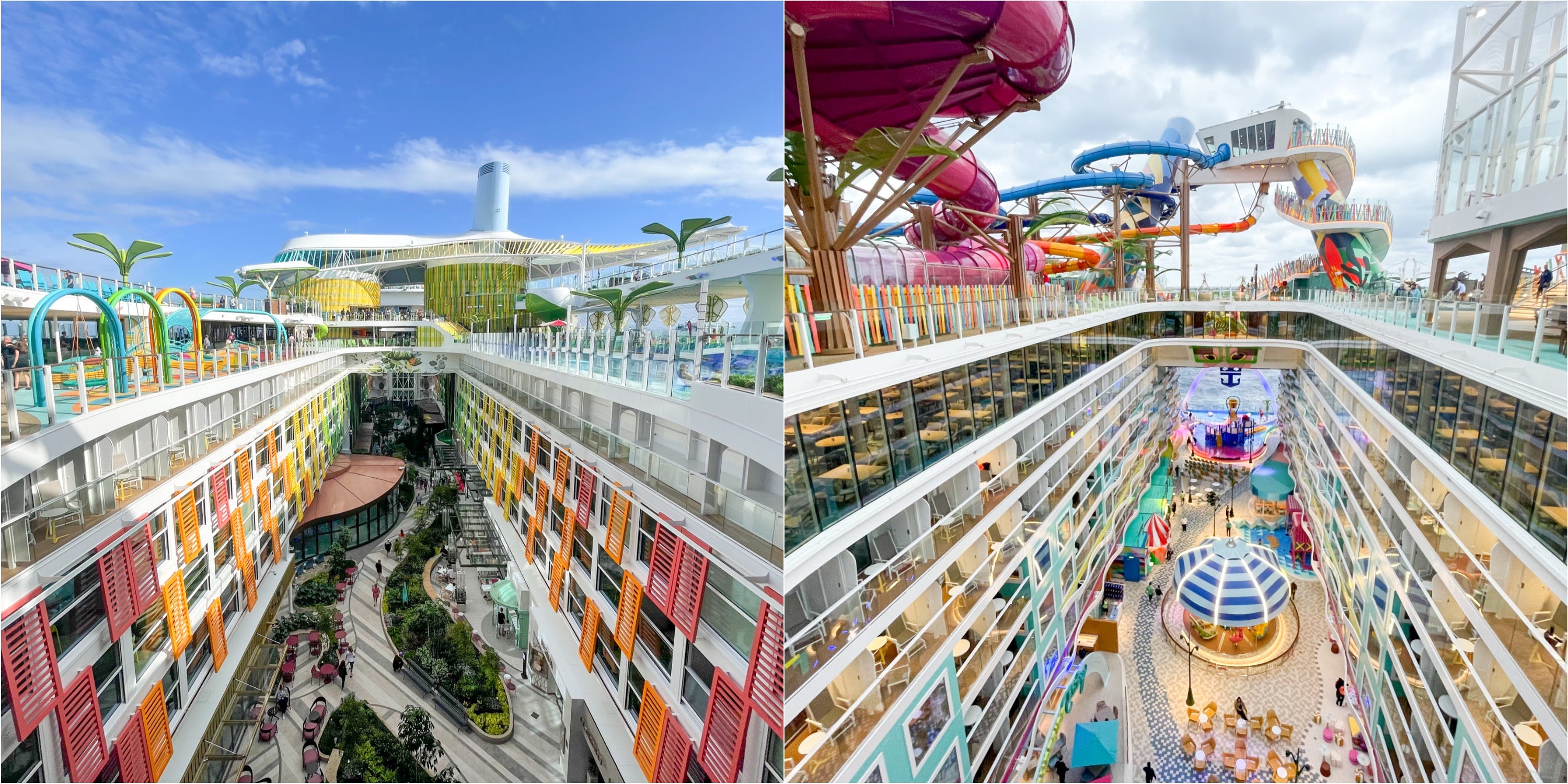 <p>If your family is looking for a jam-packed kid-friendly cruise with enough amenities to stay entertained for a week, both ships are a great option.</p><p>But if you're a seasoned mega-ship-cruiser looking to experience something new, <a href="https://www.businessinsider.com/royal-caribbean-icon-of-the-seas-cruise-ship-design-instagram-2024-2">Icon of the Seas</a> is your best bet.</p><p>They may be similar, but no other behemoth cruise liner has a waterpark for children and a pool club for adults just dozens of feet from each other. </p>