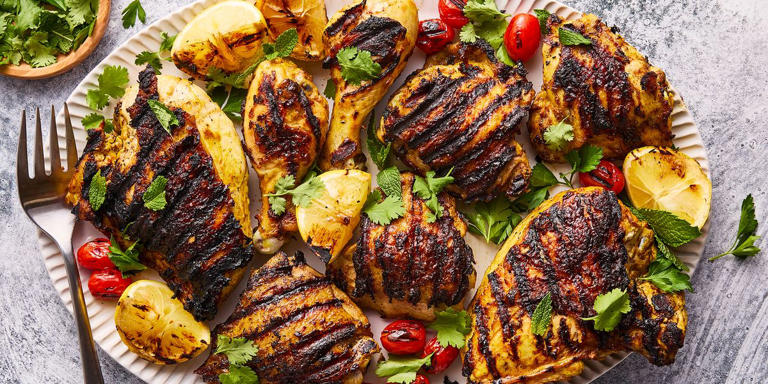 Our Yogurt-marinated Grilled Persian Chicken Is Full Of Bright Flavor 