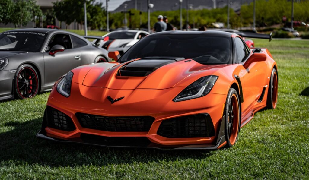 <p>Although technically a sports car, the Corvette ZR1’s earth-shattering performance and V8 power earn it a spot on this list.</p>