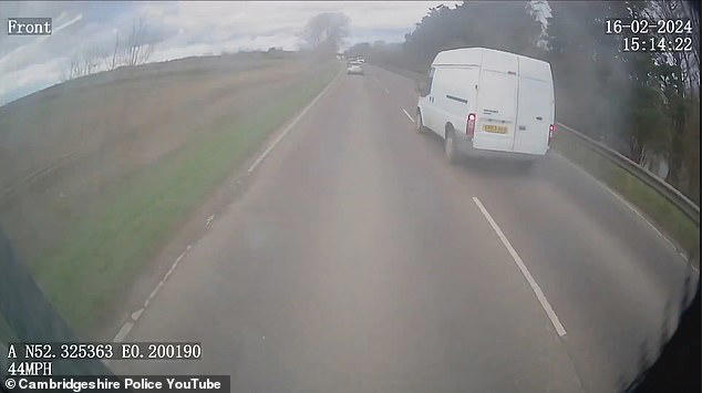 Dramatic moment van driver, 63, forced motorists to swerve out of his ...