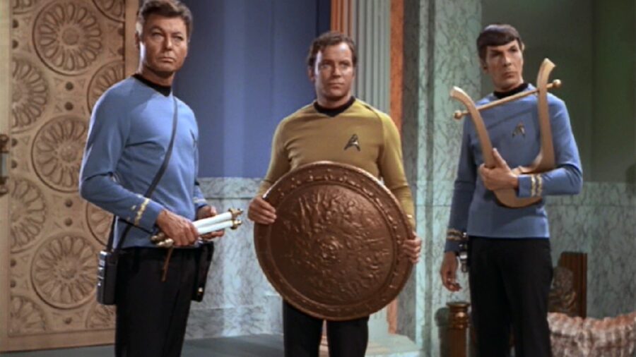 <p>In “Plato’s Stepchildren,” Dr. McCoy champions emotions to Spock, telling the Vulcan that “the healthy release of emotions…is what keeps us healthy—emotionally healthy, that is.” To this, Spock replies, “That may be, Doctor; however, I have noted that the healthy release of emotion is frequently very unhealthy for those closest to you.” In context, they are mostly discussing the powers of the aliens they are facing, so it’s easy to read Spock’s comment as yet another dunk on the dangers of other races (particularly humans) letting emotions run rampant.</p>
