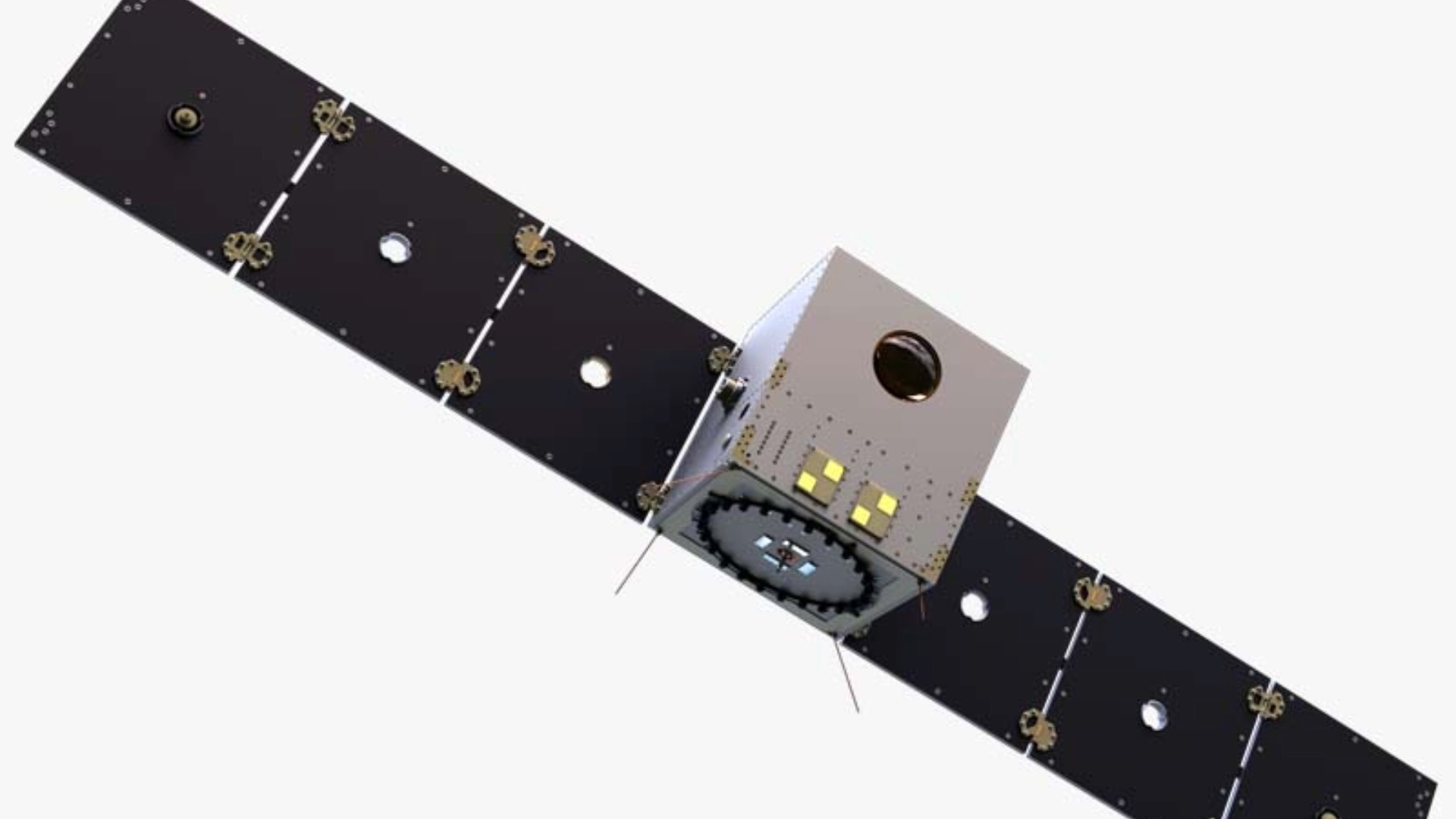 The MP42 microsatellite bus, weighing 242.5 pounds (110 kg), will undergo six-month-long testing.  During the satellite test, the company aims to evaluate the overall operation of its VHF (Very High Frequency) radio communication systems and ADS-B (Automatic Dependent Surveillance-Broadcast) surveillance systems from space.